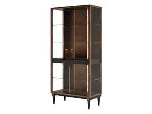 SESTO SENSO - Wood and glass display cabinet with integrated lighting _ CPRN HOMOOD